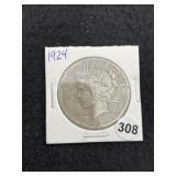 1924 Peace Silver Dollar Coin