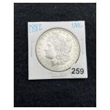 1882 UNC Morgan Silver Dollar Coin
