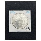 1896 UNC Morgan Silver Dollar Coin