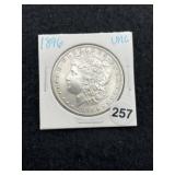 1896 UNC Morgan Silver Dollar Coin