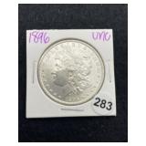 1896 UNC Morgan Silver Dollar Coin