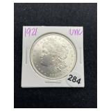1921 UNC Morgan Silver Dollar Coin