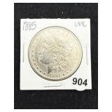 1885 UNC Morgan Silver Dollar Coin