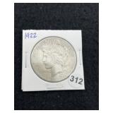 1922 Peace Silver Dollar Coin