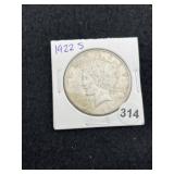 1922 S Peace Silver Dollar Coin