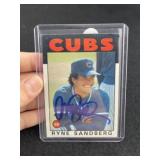 Ryne Sandberg Hand Signed Authentic Autograph