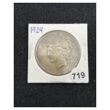 1924 Peace Silver Dollar Coin
