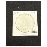 1879 UNC Morgan Silver Dollar Coin