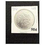 1886 UNC Morgan Silver Dollar Coin