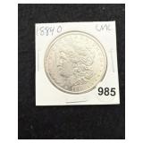 1884 O UNC Morgan Silver Dollar Coin
