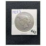 1922 S Peace Silver Dollar Coin