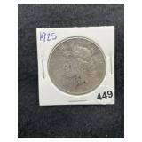 1925 Peace Silver Dollar Coin