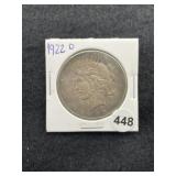 1922 D Peace Silver Dollar Coin