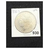 1880 S UNC Morgan Silver Dollar Coin