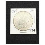 1882 UNC Morgan Silver Dollar Coin