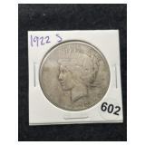 1922 S Peace Silver Dollar Coin