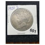 1922 S Peace Silver Dollar Coin