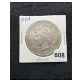 1924 Peace Silver Dollar Coin