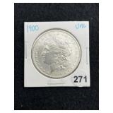 1900 UNC Morgan Silver Dollar Coin