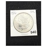 1886 UNC Morgan Silver Dollar Coin