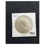 1922 Peace Silver Dollar Coin
