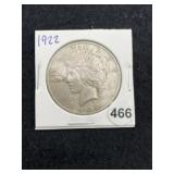 1922 Peace Silver Dollar Coin