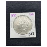 1880 UNC Morgan Silver Dollar Coin