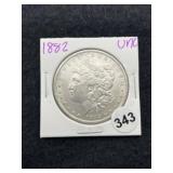 1882 UNC Morgan Silver Dollar Coin