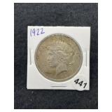1922 Peace Silver Dollar Coin