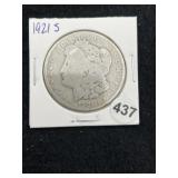 1921 S Morgan Silver Dollar Coin