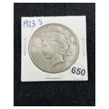1923 S Peace Silver Dollar Coin
