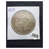 1922 Peace Silver Dollar Coin
