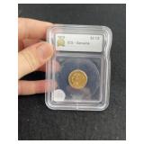 1915 ICG - Genuine 2 &1/2 Dollar Gold Coin