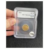 1910 ICG - Genuine 2 &1/2 Dollar Gold Coin