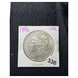 1896 UNC Morgan Silver Dollar Coin