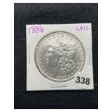 1886 UNC Morgan Silver Dollar Coin