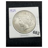 1922 Peace Silver Dollar Coin