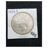 1923 S Peace Silver Dollar Coin