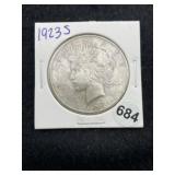 1923 S Peace Silver Dollar Coin