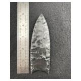 Obsidian Clovis  Indian Artifact Arrowhead