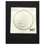 1880 O UNC Morgan Silver Dollar Coin