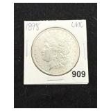 1898 UNC Morgan Silver Dollar Coin