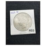 1922 D Peace Silver Dollar Coin