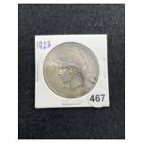 1923 Peace Silver Dollar Coin