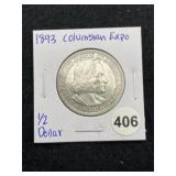 1893 Columbian Expo Half Dollar