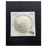 1880 UNC Morgan Silver Dollar Coin