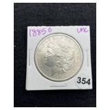 1885 O UNC Morgan Silver Dollar Coin