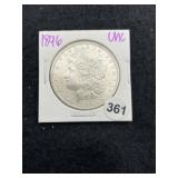 1896 UNC Morgan Silver Dollar Coin