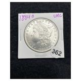 1884 O UNC Morgan Silver Dollar Coin