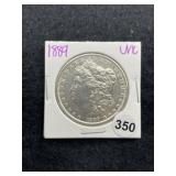 1889 UNC Morgan Silver Dollar Coin